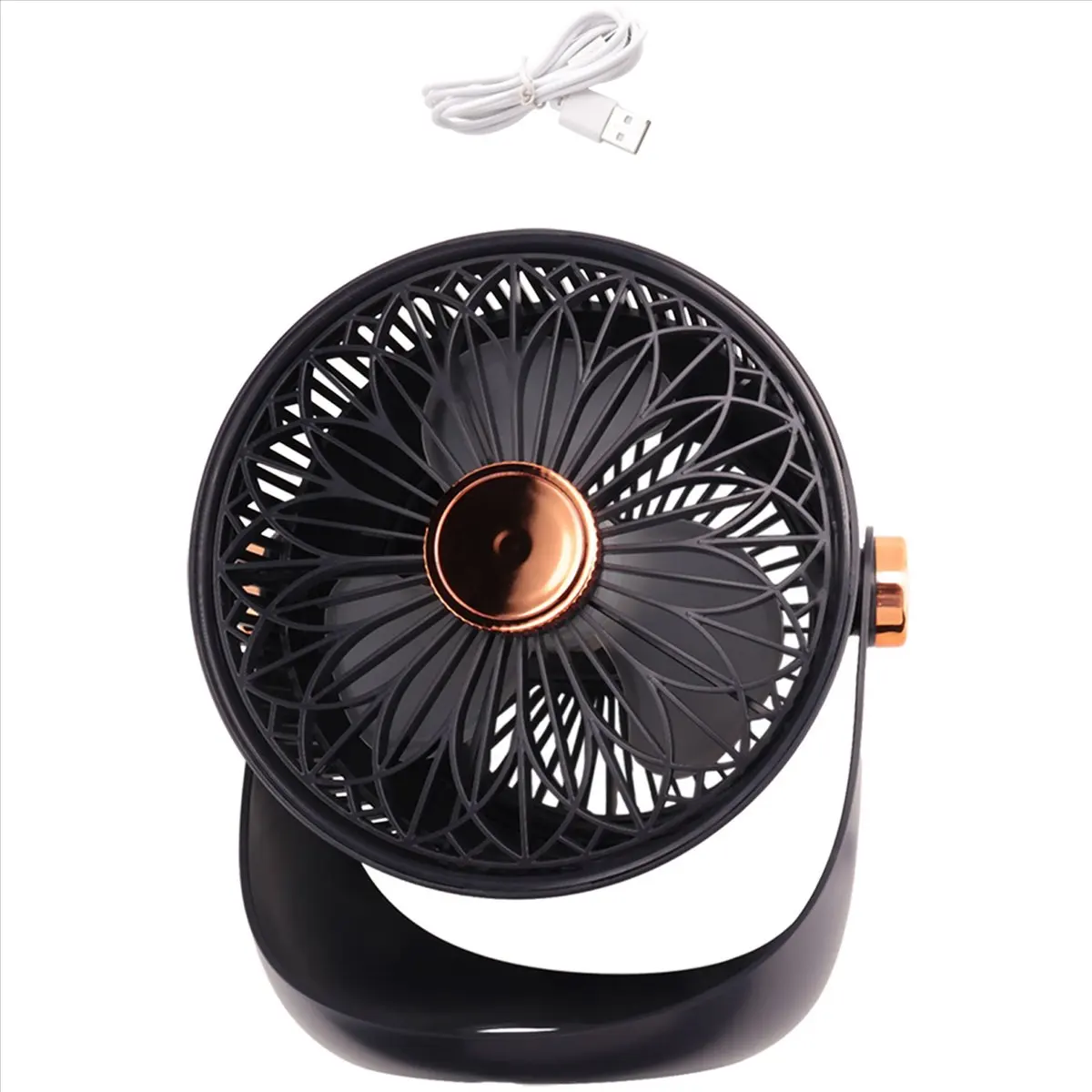 ABKM 2400MAh Table Wall Air Circulation Electric Fan USB Rechargeable Wall Mountable Cooling Ventilator Fan, blue