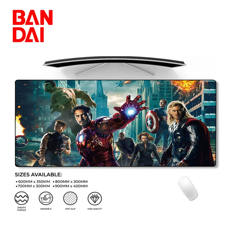 Alfombrilla de ratón de Los Vengadores, alfombrilla de ratón de Anime para PC, alfombrilla de escritorio para ordenador, accesorios para juegos, alfombra para teclado, mesa de goma para oficina de Marvel