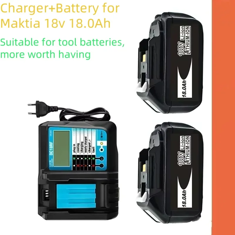 

NEW BL1860 Rechargeable Batteries18V 18000mAh Lithium Ion for Makita 18v Battery 18AhBL1840 BL1850 BL1830 BL1860B LXT400+Charger