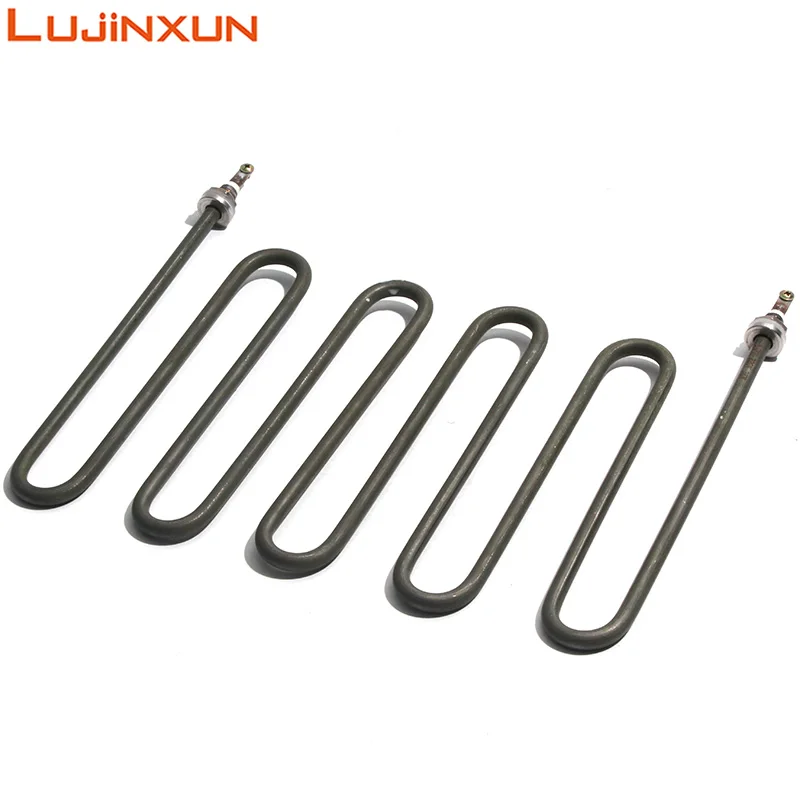 LUJINXUN Electric Heating Pipe 5U 220V 3KW 304 Stainless Steel 8mm Tube Diameter 300x220mm M14 Thread