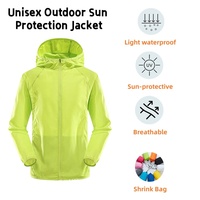 Unisex Outdoor Sun Protection Jacket Lightweight Breathable camping waterproof jacket Quick Drying Waterproof Fishing Coat