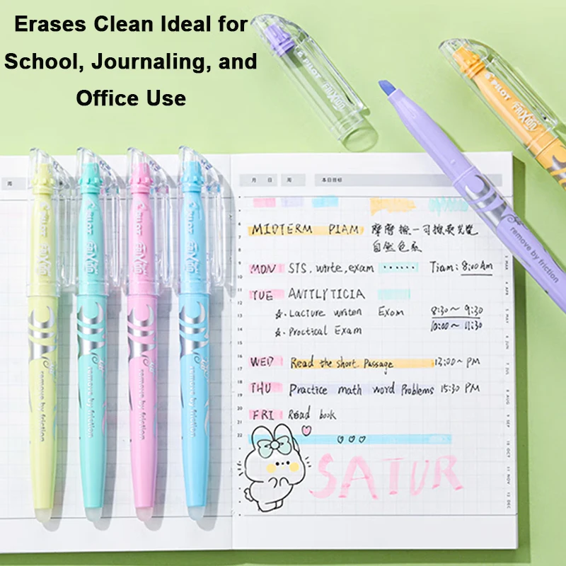 PILOT SW-FL FriXion Light Erasable Highlighter Reusable Temperature Controlled Colors Markers Pen Mildliner Aesthetic Stationery view 6