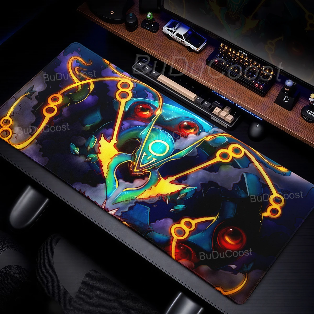 Mouse Pad Pc Gamer Cabinet Keyboard Desk Mat Office P-pokemon Rayquaza Gaming Accessories Large Table Playmat XXL Rubber Micepad