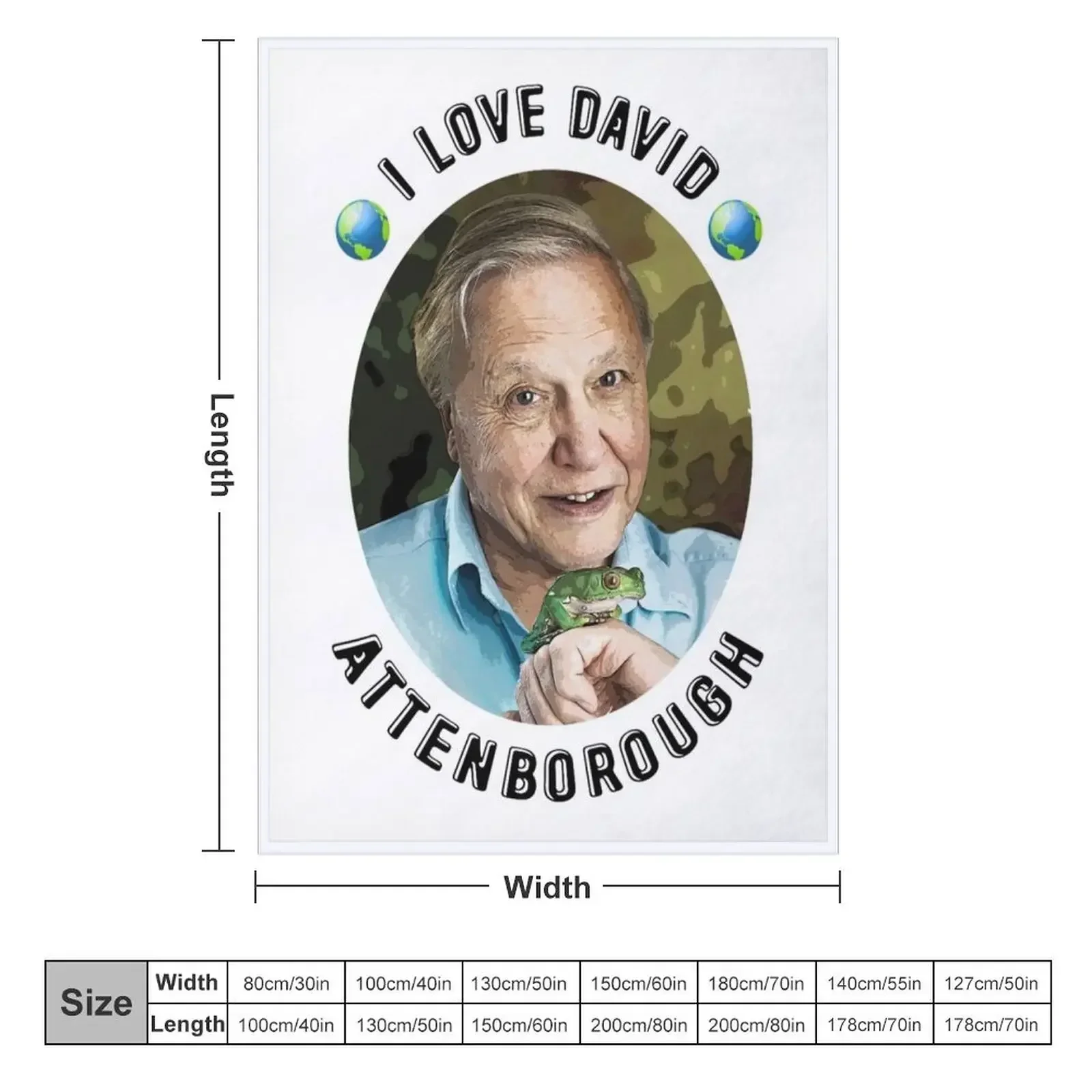 I Love David Attenborough Throw Blanket for babies Luxury Designer Blankets