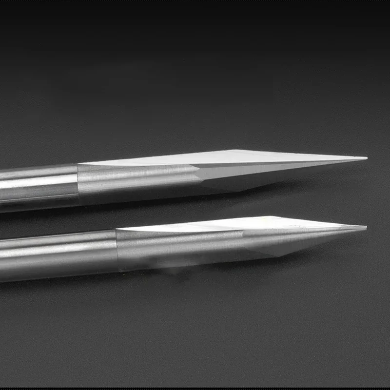 Double Edge Straight Groove Chamfer End Mills Cutter 6mm Shank CNC Taper Engraving Machine Tool Deep Relief Engraving Cutter Bit