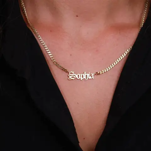 Custom Name Necklace for Women ICFTZWE