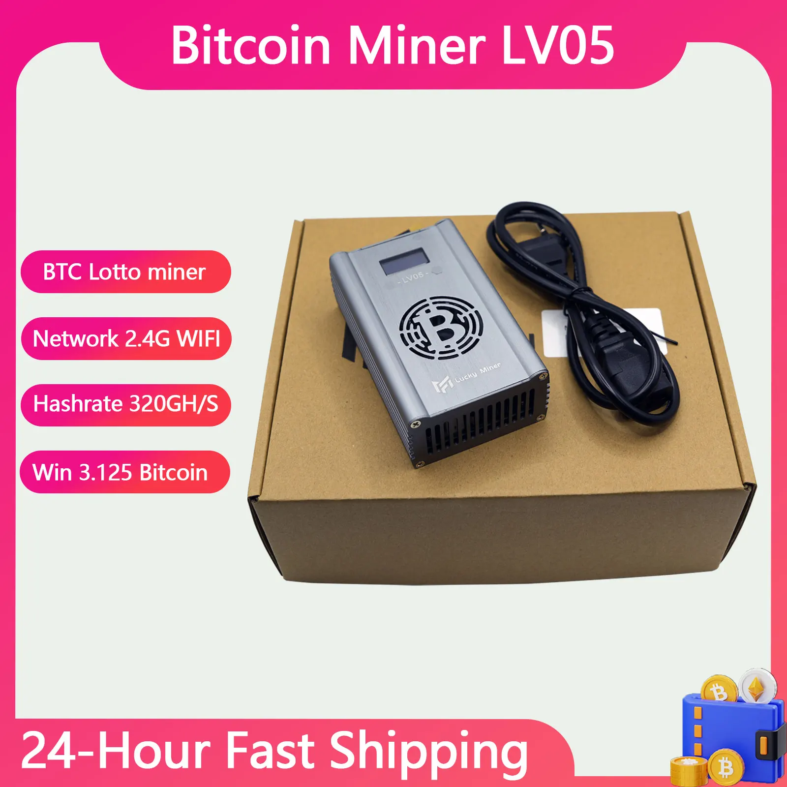 

Lucky miner v5 mining machine bsv miner bsv btc bch dgb silent miner machine silent bm1366 btc bch home miner machine