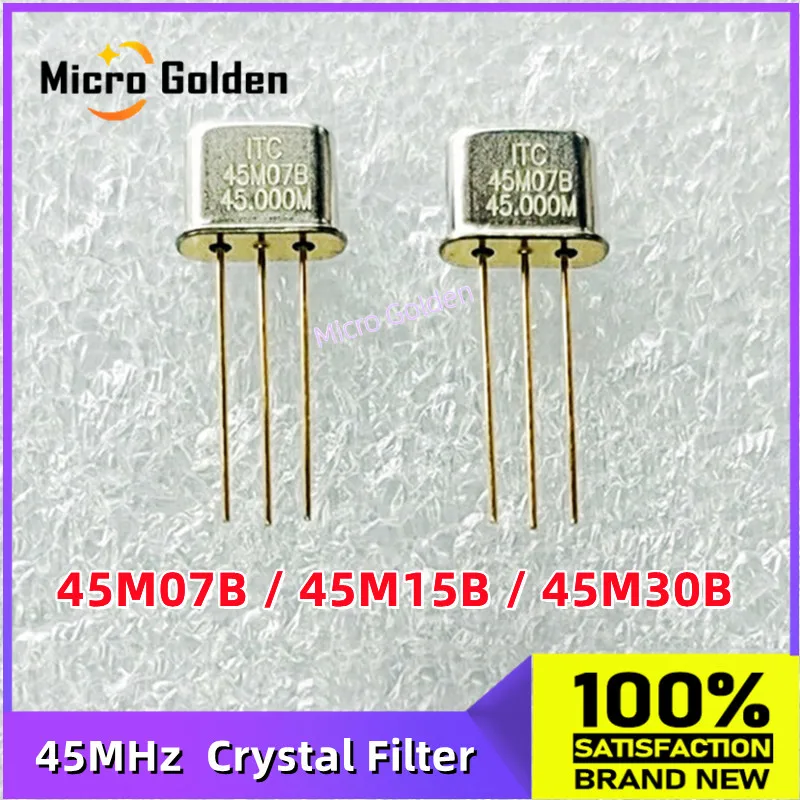 (2PCS) 45M07B 45M15B 45M30B 45MHz 4-pole Communication Machine UM-1/5 Single-Chip DIP3 Crystal Oscillator Filter