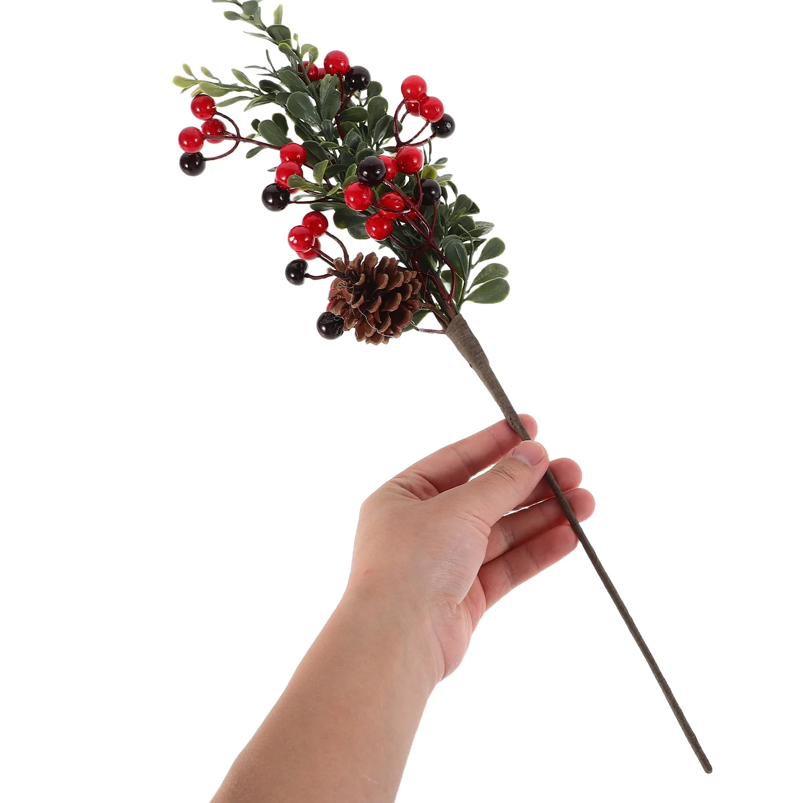 

Christmas Decor Pine Branches with Red Berries Artificial Garland Home Decoration for Wall Table Centerpiece Indoor Fake Berry