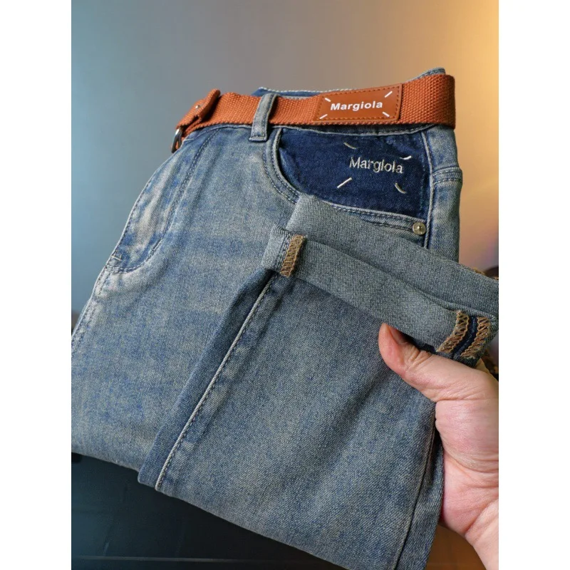 Cloth Patch men's jeans loose Street harem pants casual trend straight casual fashion design pants