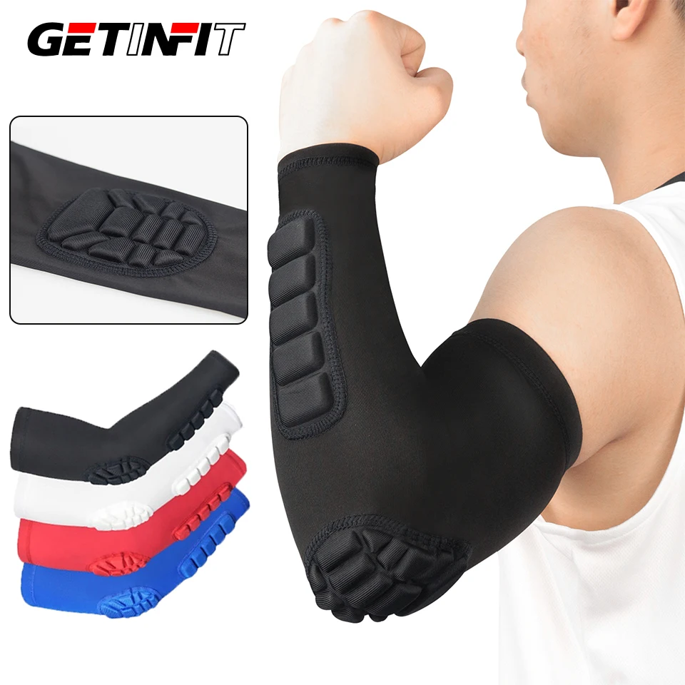AliExpress NONE GETINFIT 1Pcs Honeycomb Anti-collision Elbow Guard Sports Pressurized Sleeves Fitness Skiing Basketball Cycling Protective Gear