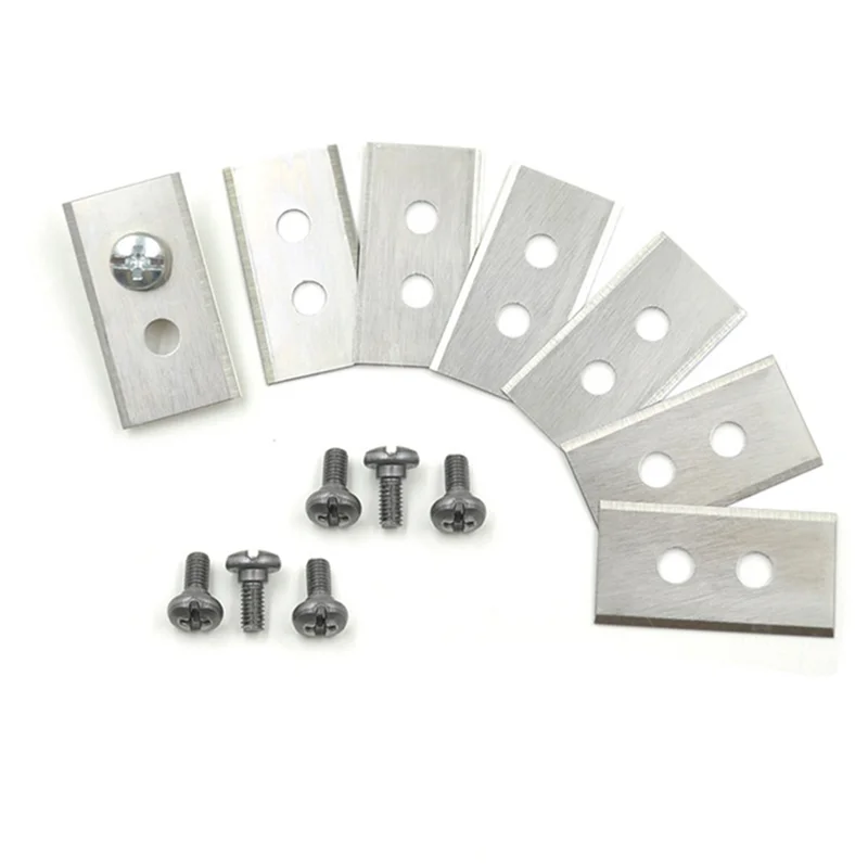 

A95I-Lawn Robot Lawnmower Replacement Cutting Blades 108Pcs Grass For Mammotion Luba Trimmer Double Hole Silver