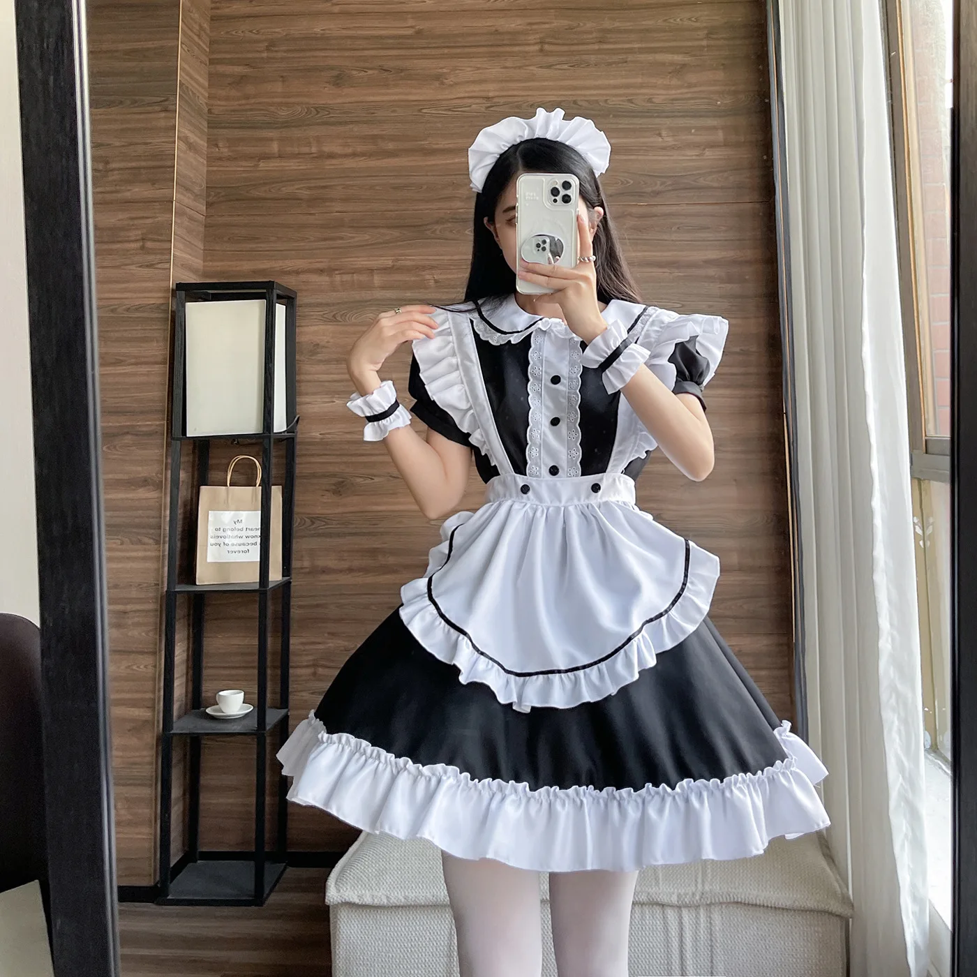 

Японский Sle ort Sve Lace Maid orm Женский ролевой ресторан orm Костюм Spring China Origin