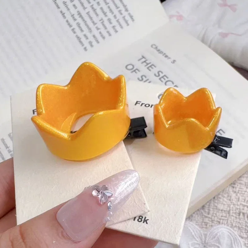 Niedliche 3D Goldene Mini-Kronen-Haarspangen Kawaii Seitenpony-Clips Haarnadeln Kopfbedeckung für Cosplay Damen Tägliche Haarspangen Haaraccessoires – Detail 8