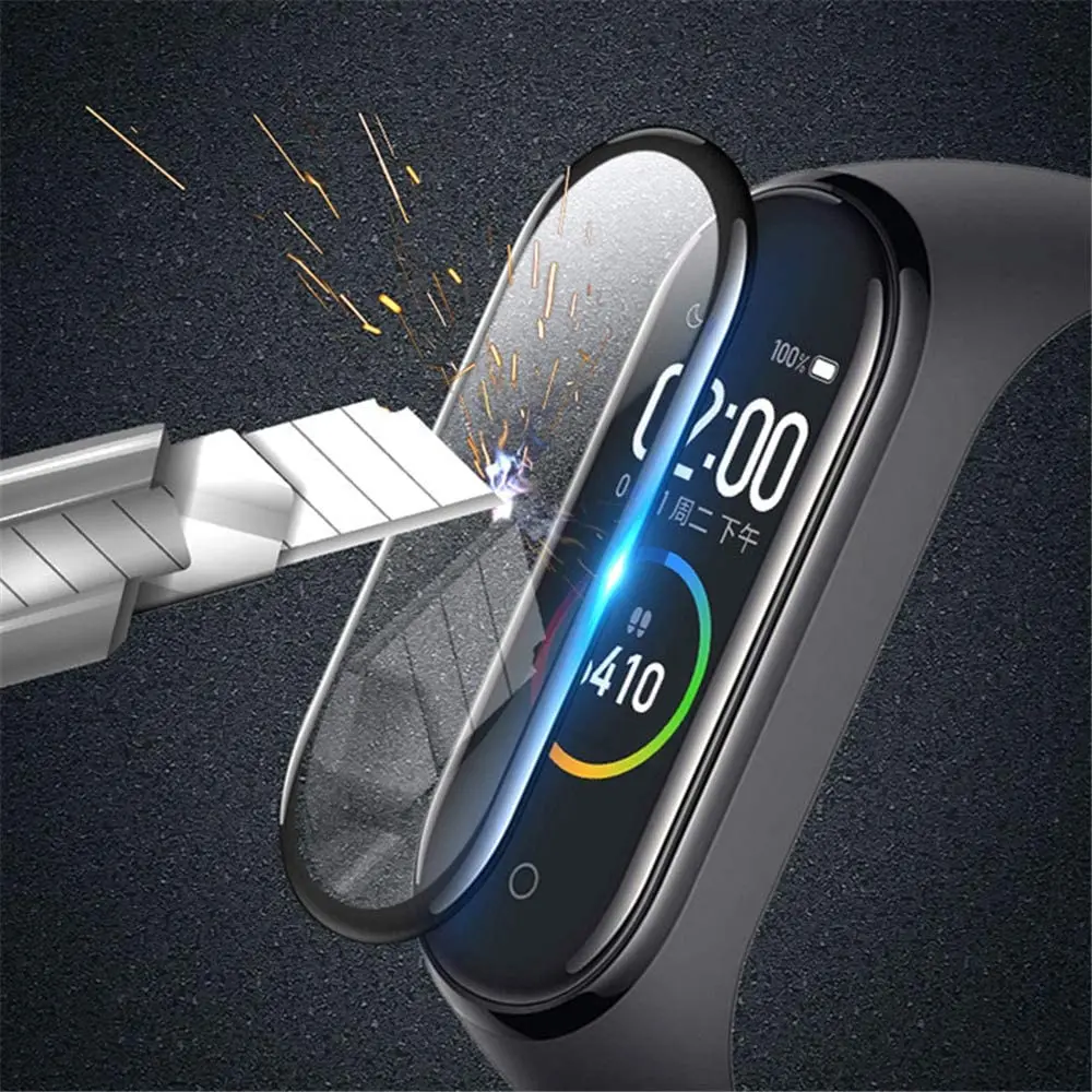 Glass Film for Mi band 9 8 7 6 5 Strap Screen Protector SmartWatch Accessories Miband5 miband6 for Xiaomi Mi band 4 5 6 7 8 film