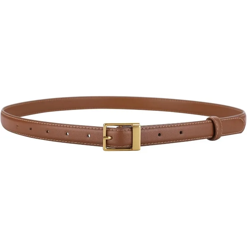 

Fashionable High Quality Genuine Leather Women Belt Alloy Buckle With Adjustable Gold Turn Lock Multiple Colors Available