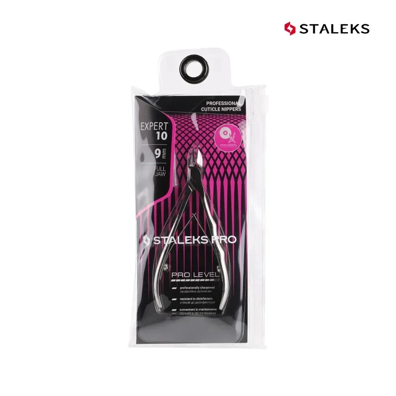 STALEKS Pro NE-10-9 Nail Cuticle Nipper Manicure Scissors Stainless Steel Precision Clipper Dead Skin Remover Scissors Trimmer