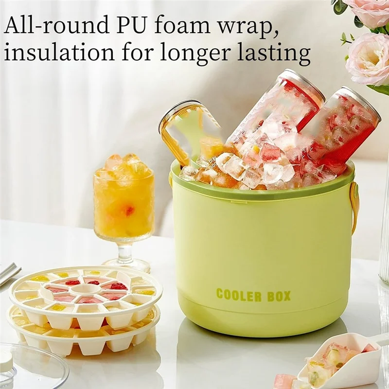 A98E-Built In Ice Bucket Outdoors Portable Ice Storage Bucket Ice Bucket For Parties, Picnics And Camping