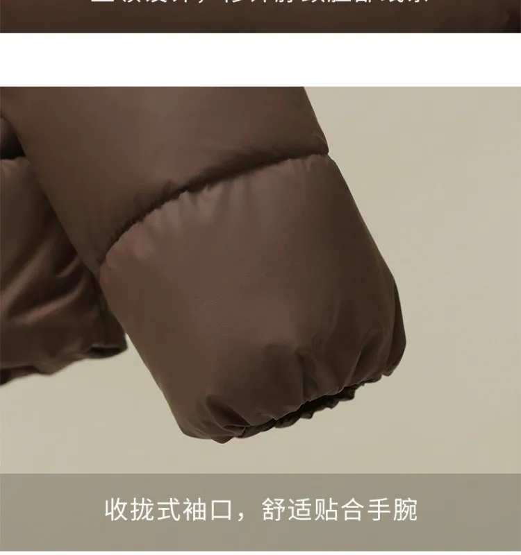 2027 Winter Parkas Women Down Cotton Jacket V-neck Large Fur Collar Belt Mid Length Cotton-padded Coat Female Outerwear Overcoat