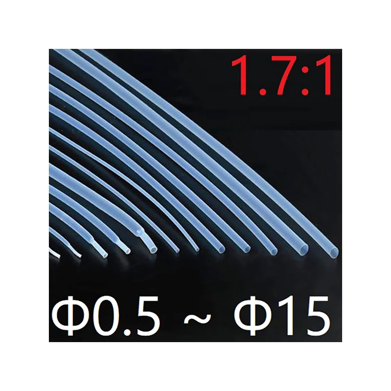 

50m x diameter 6mm PTFE Heat Shrink Tubing 1.7:1 Shrink Ratio 600 Celsius Degrees