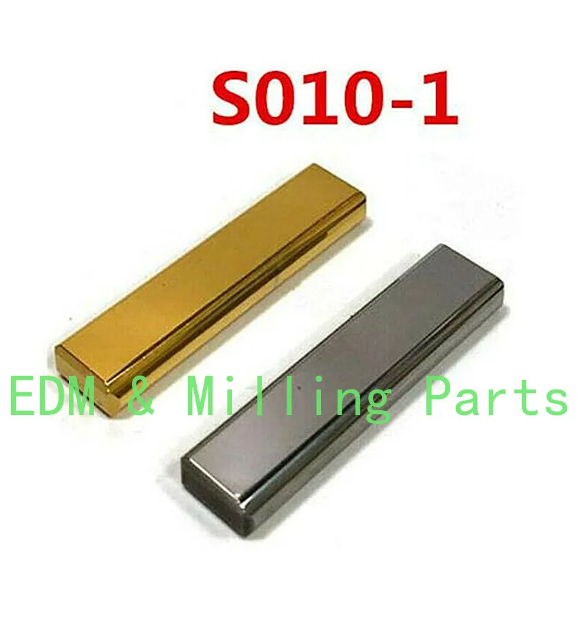 2PC Wire EDM Spark S010-1 Power Feed Contact Titanium Plating 3110330 40*10*5mm For CNC Spark AD400/AD360/AG600 Machine Service