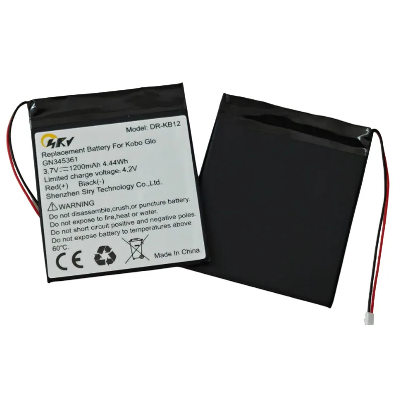 3,7 V 1200 mAh GN 345361   Batteria ai polimeri di litio per la batteria del lettore di libri digitali Kobo Glo