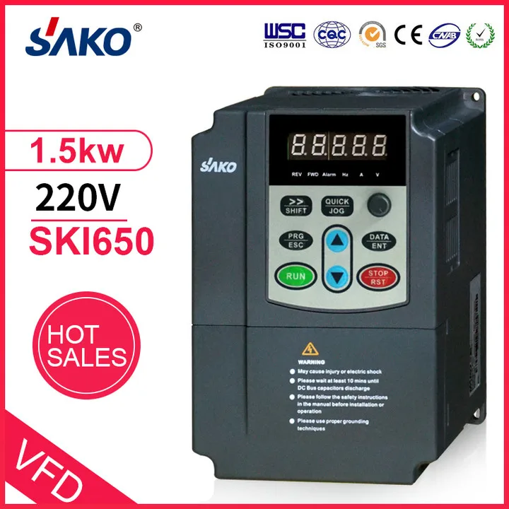 

SAKO 1.5KW 2HP 220V AC Solar Water Pump Power Inverter Converter DC-to-AC Triple (3) Phase Output SKI650