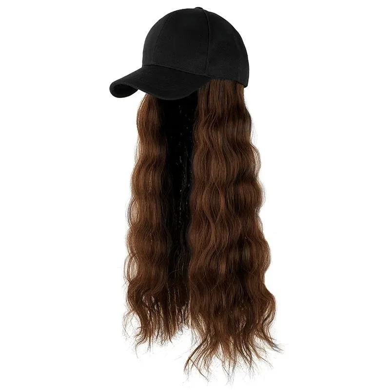 Simple baseball cap wig creative design, factory direct sales, summer women's casual hair cover