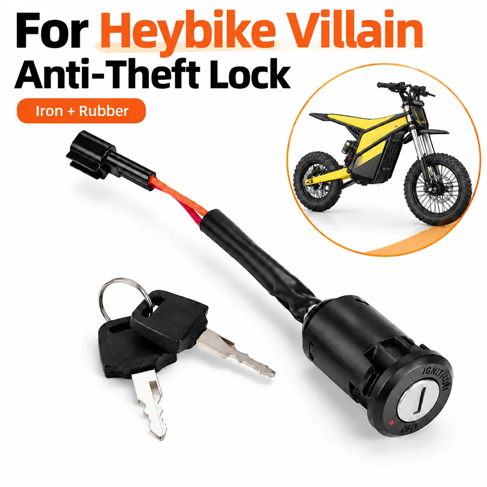 For Heybike Villain Motorcycles Anti Theft Lock E-Bikes Outdoor Parking Protection Electric Dirt Bikes Accessories Motocross