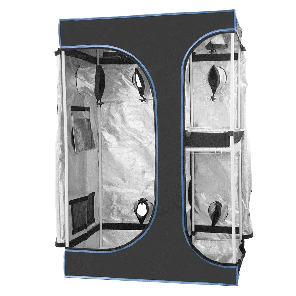 BEYLSION 2-in-1 Grow Box Mylar altamente riflettente con Multi-camera e vassoio da pavimento per la coltivazione di piante da interno idroponiche