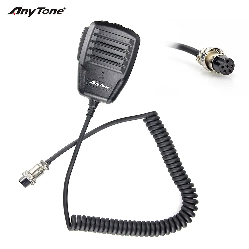  Anytone AT-6666Pro Microphone Original 6 Pin Handheld PTT for AT-6666PRO 10 Meter Radio AnyTone CB Radio