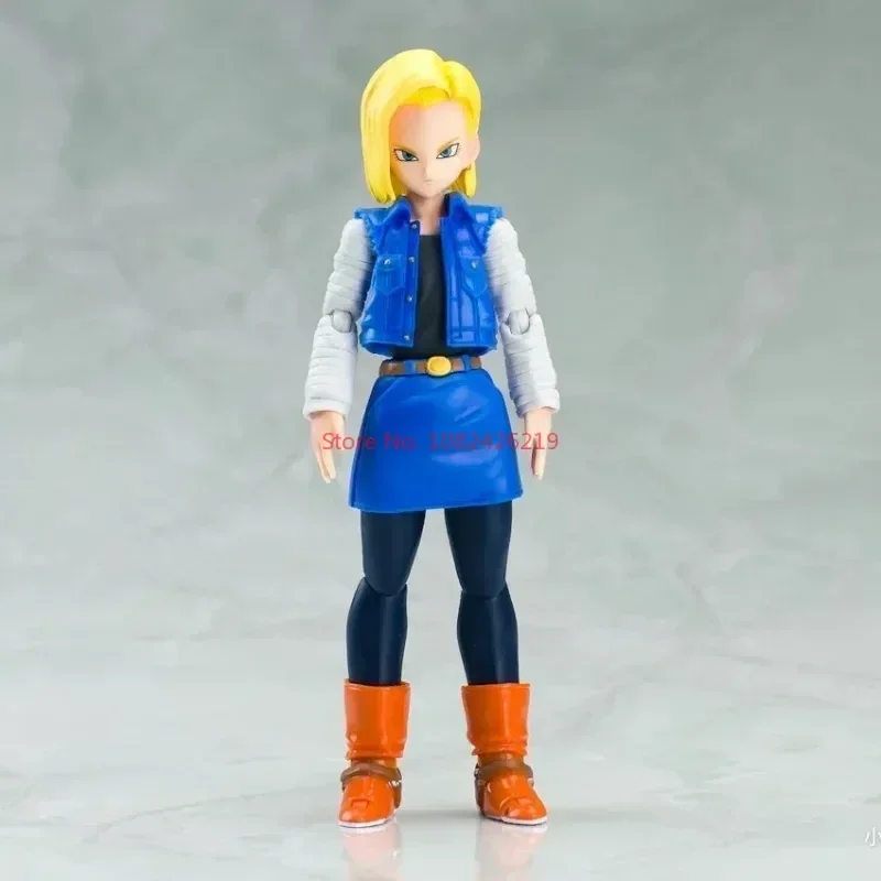 Shfiguart Dragon Ball Z Android Nr. 18 mit Logo artikulieren Dragon Ball Action Anime Figur Spielzeug Dekoration Puppe für Geschenke