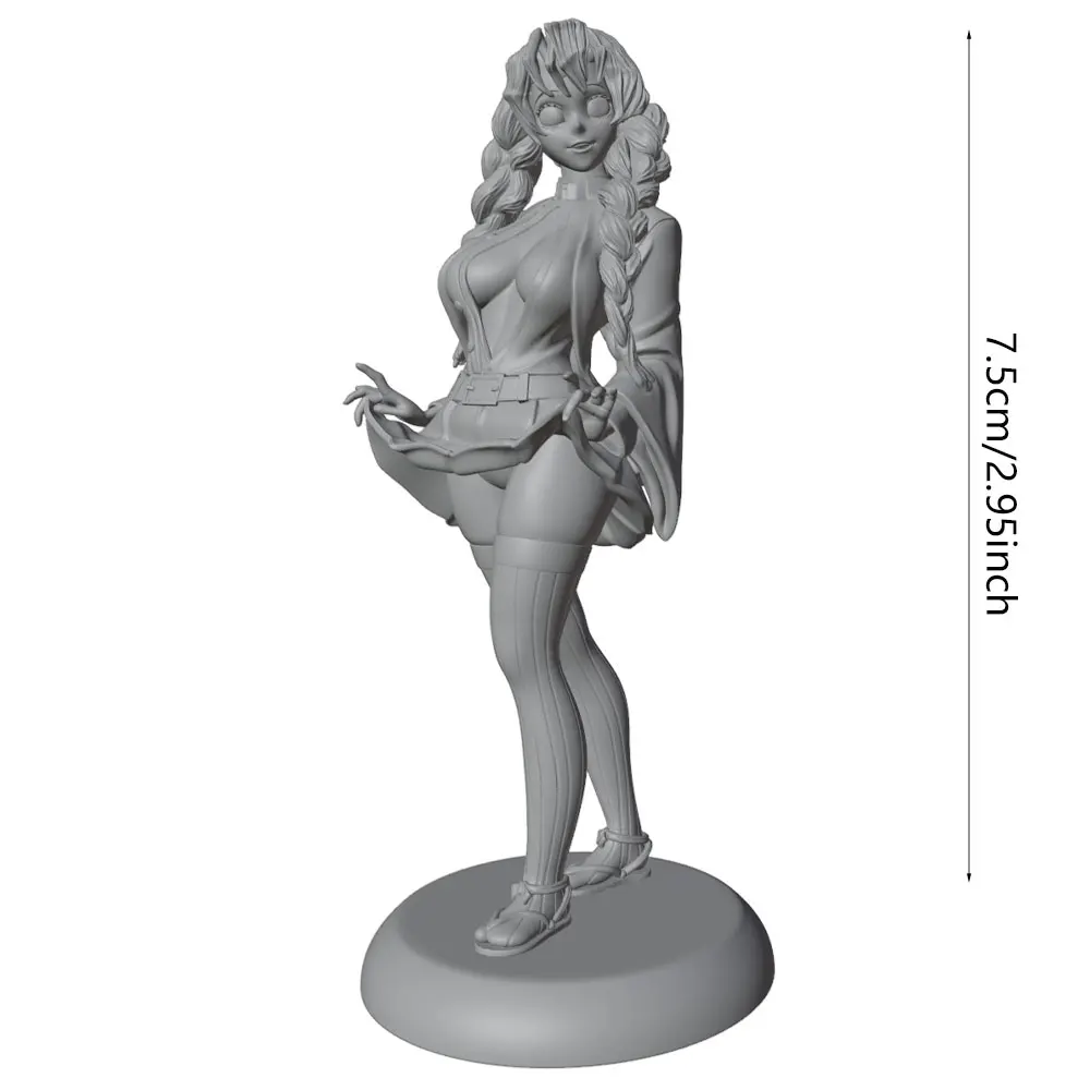 Miniatura de resina para juegos de rol – Figura de personaje 75mm sin pintar - imagen 2