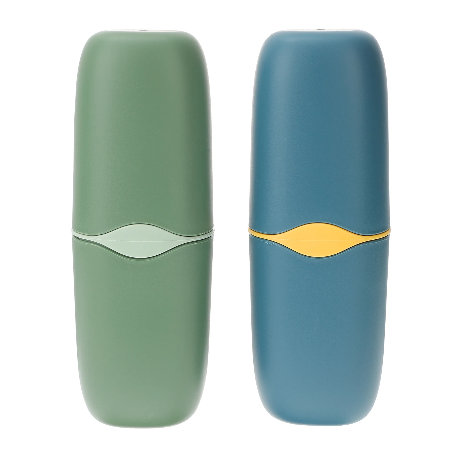 

2Pcs Toothbrush Cup Toothpaste Case Plastic Bathroom Accessories ganizer Travel Holder Wash Storage Box Portable Compact
