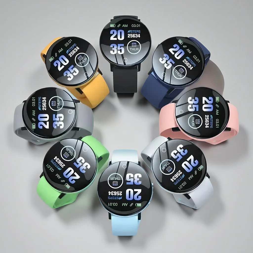 

D18 Smart Watch Round Fitness - Heart Rate Monitor for Men Women (Stylish Bracelet PK D20/Y68)