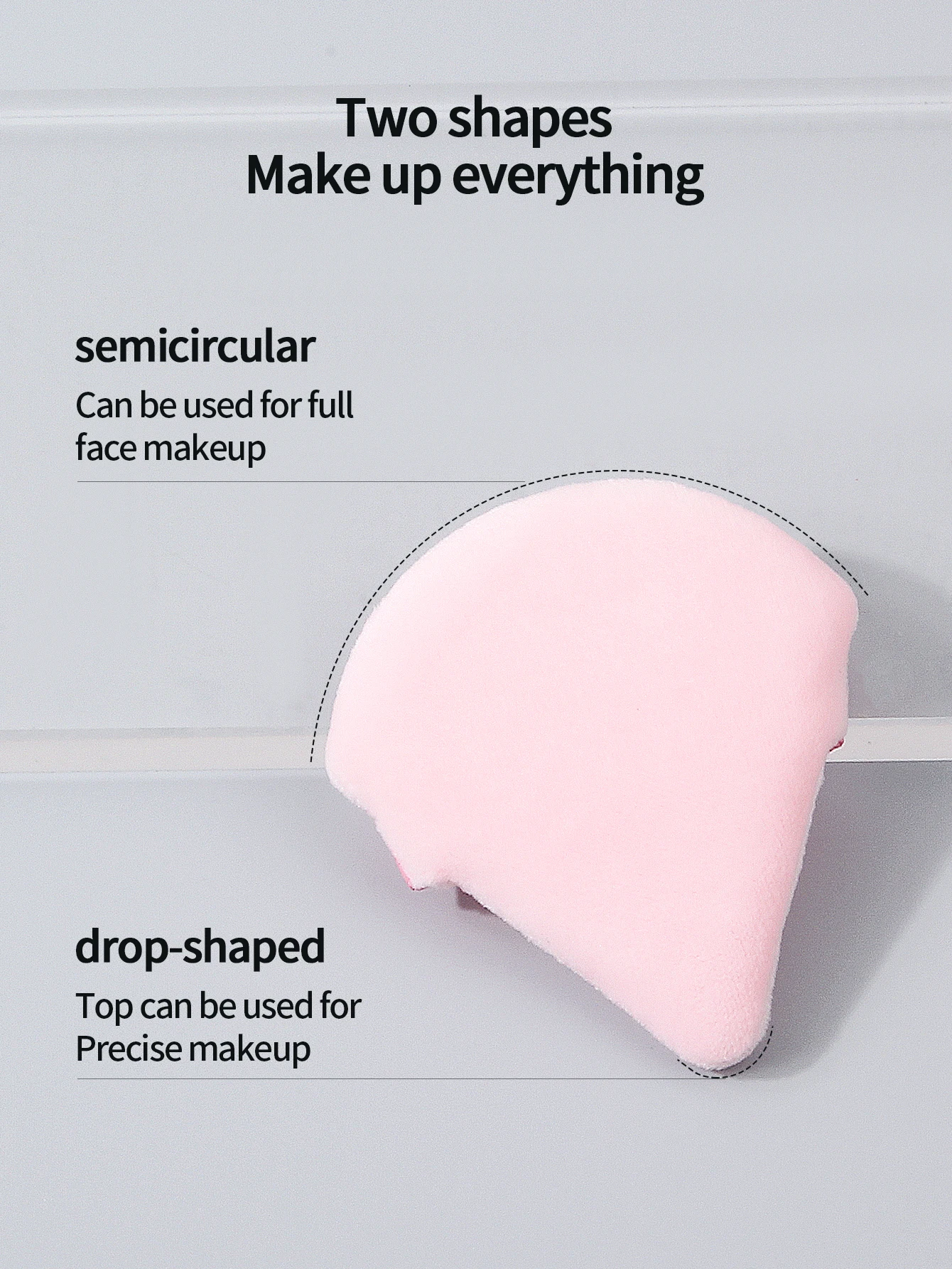 5 peças de sopro de pó triangular rosa mais vendido, uma ferramenta de maquiagem facial de dupla finalidade seca e molhada que não colheita em pó