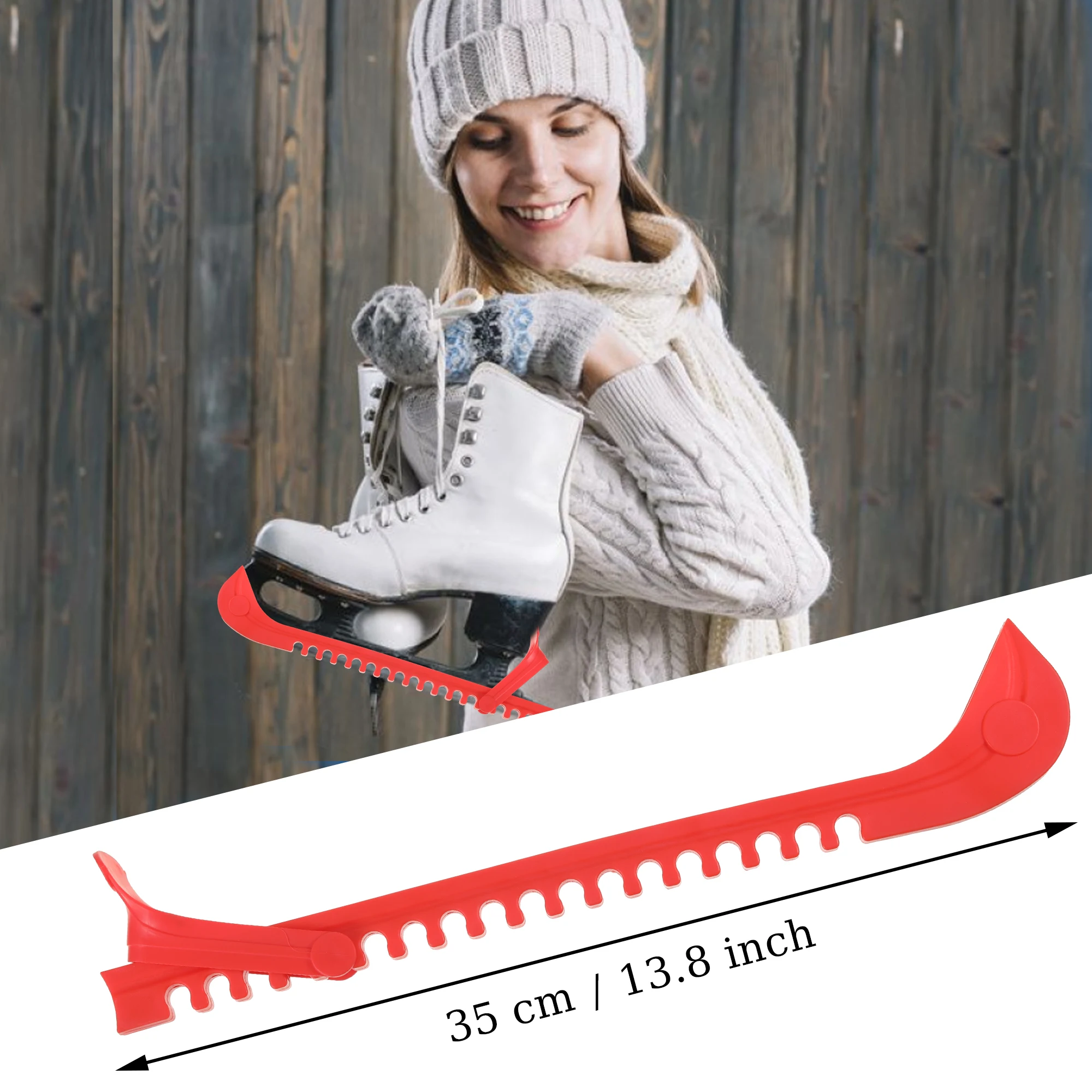 Plástico Ice Skate Guardas para Hóquei ou Patinação Artística Entusiastas, fácil de instalar, 2PCs