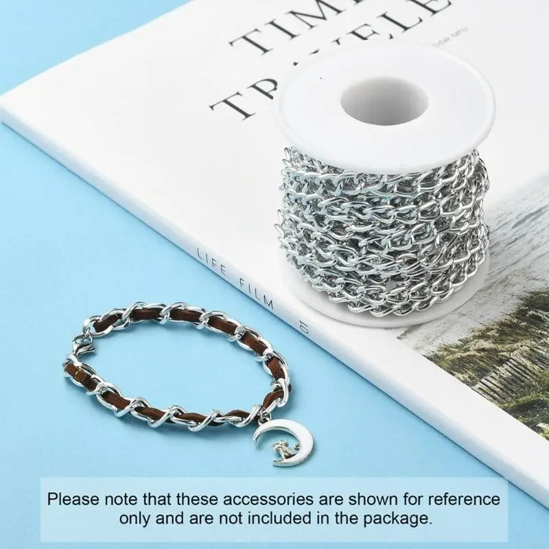 

1 рулон витого кабеля, ожерелье с распятием, цепочка для поиска, 5 м, алюминиевый витой бордюр