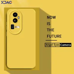 Angel Eyes Square Liquid Silicone Full Cover for OPPO Reno 10 Pro Plus 5G 360 Soft Shockproof Reno10Pro Cute Mobile Phone Cases