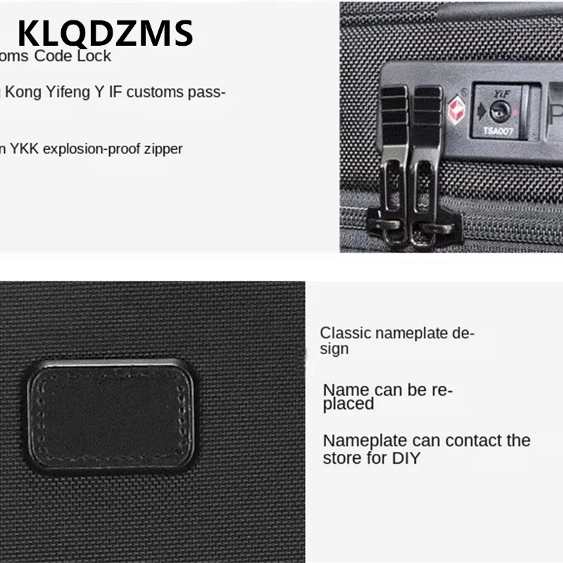 KLQDZMS Cabin Suitcase 20 Inch Oxford Cloth Boarding Box Men's Business Trolley Case 24