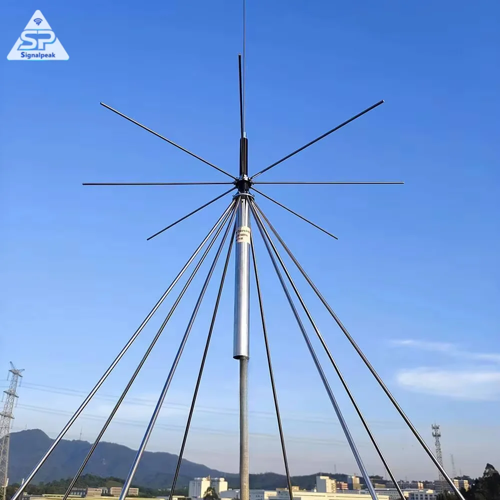 25MHz-1300MHz Ultra-Wideband Discone Base Antenna Multi-Frequency Compatible SDR Radio Receive Transmit UHF VHF SO-239 Connector