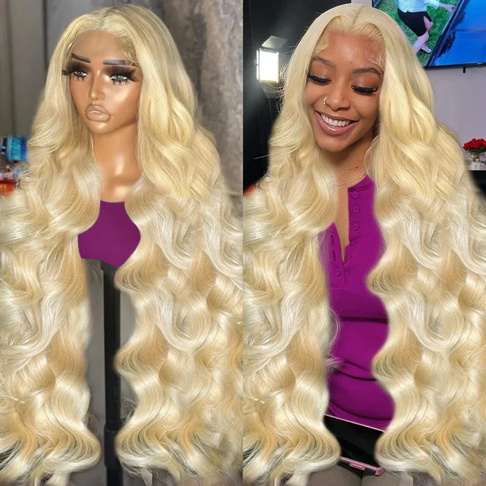 250 Density 30 40 Inch 613 Body Wave 13x6 HD Transparent Lace Frontal Wigs Human Hair Brazilian 13x4 Lace Front Wig For Women