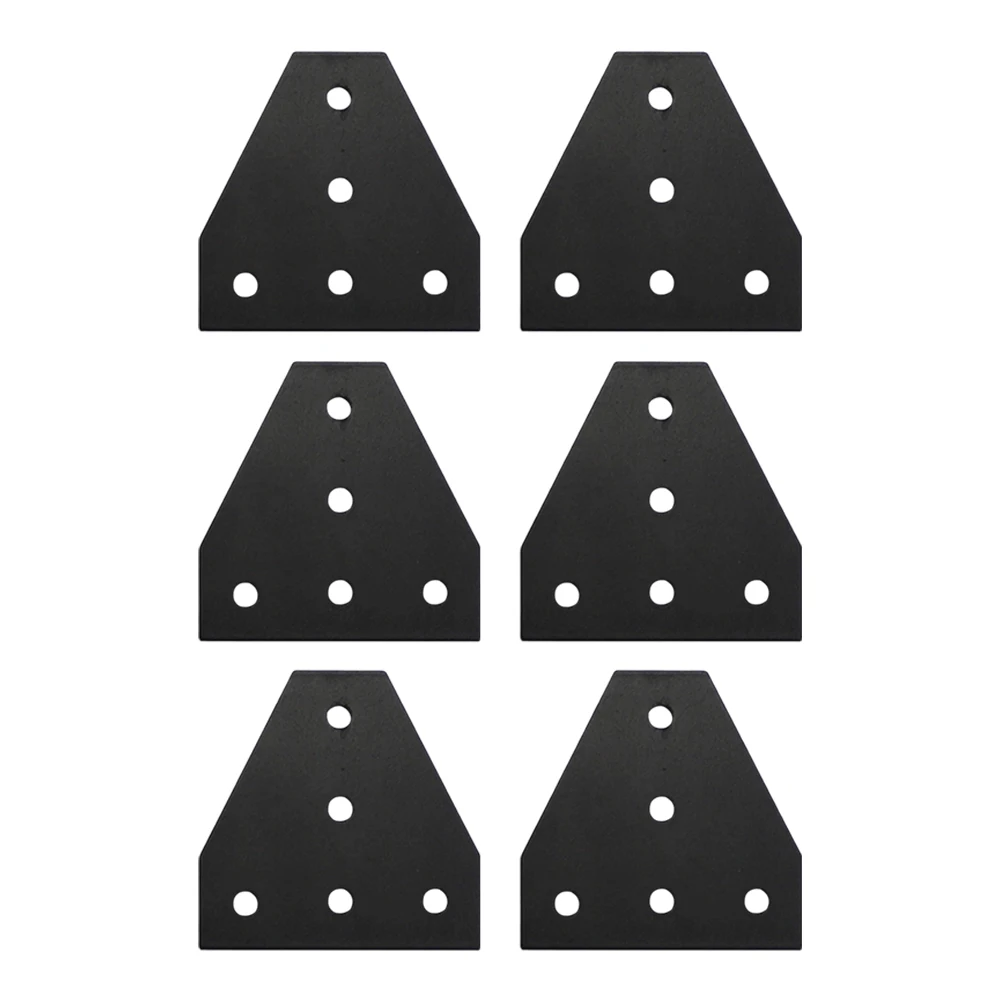 6pcs T Shape L Shape Aluminum Corner Codes 5 Hole for 3D Printer Frame Extension and for Modular Aluminum Profile Systems