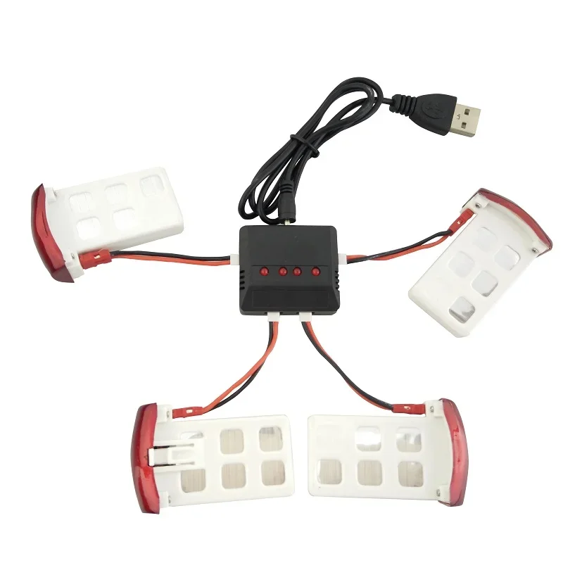 Syma X5UC/X5UW RC Quadcopter Ersatzteile Zubehör 3,7 V 500 mAh batterie * 4 STÜCKE + Usb-ladegerät + Transfer Kabel * 4 STÜCKE