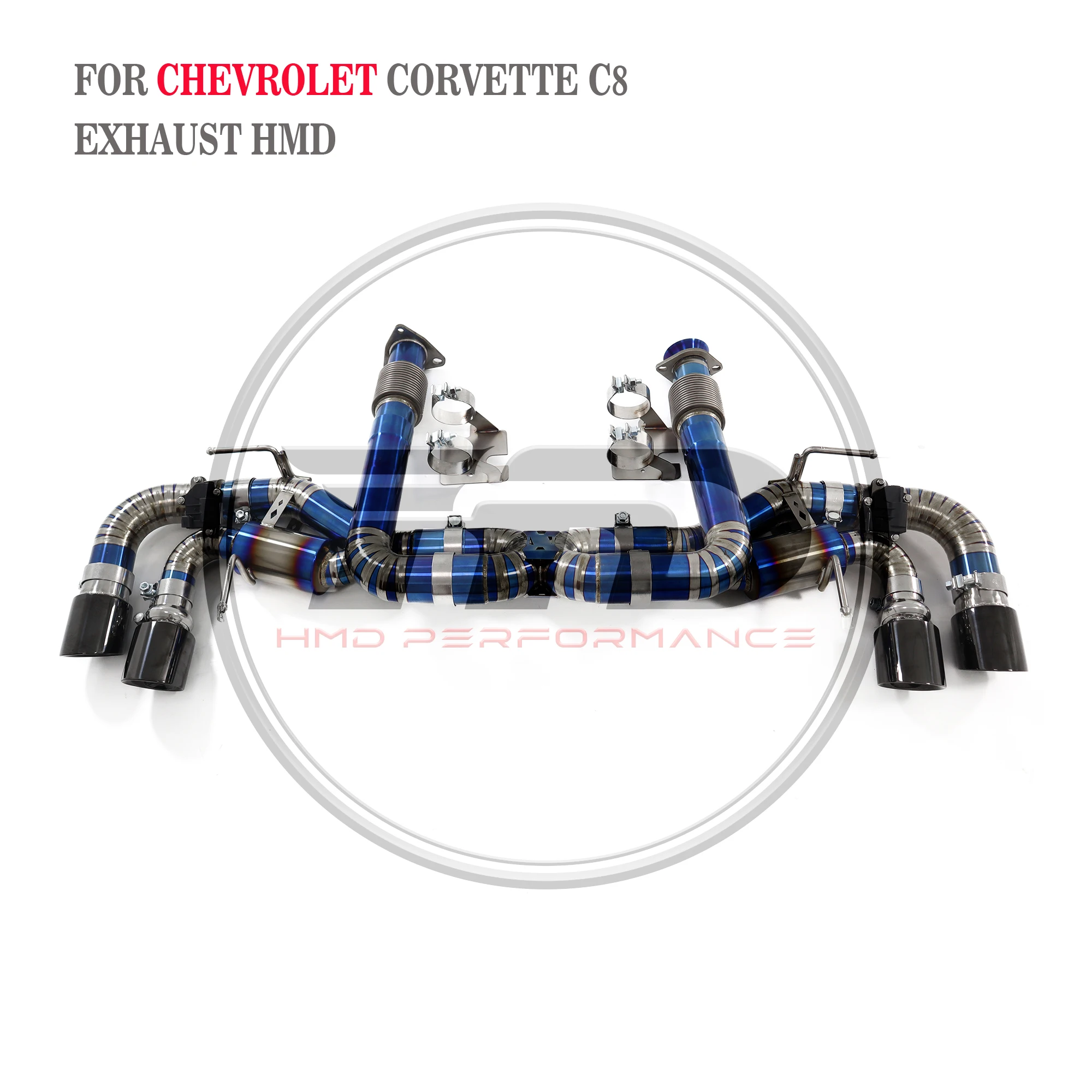 

HMD Titanium Exhaust System Performance Catback for Chevrolet Corvette C8 6.2L Muffler With Valve