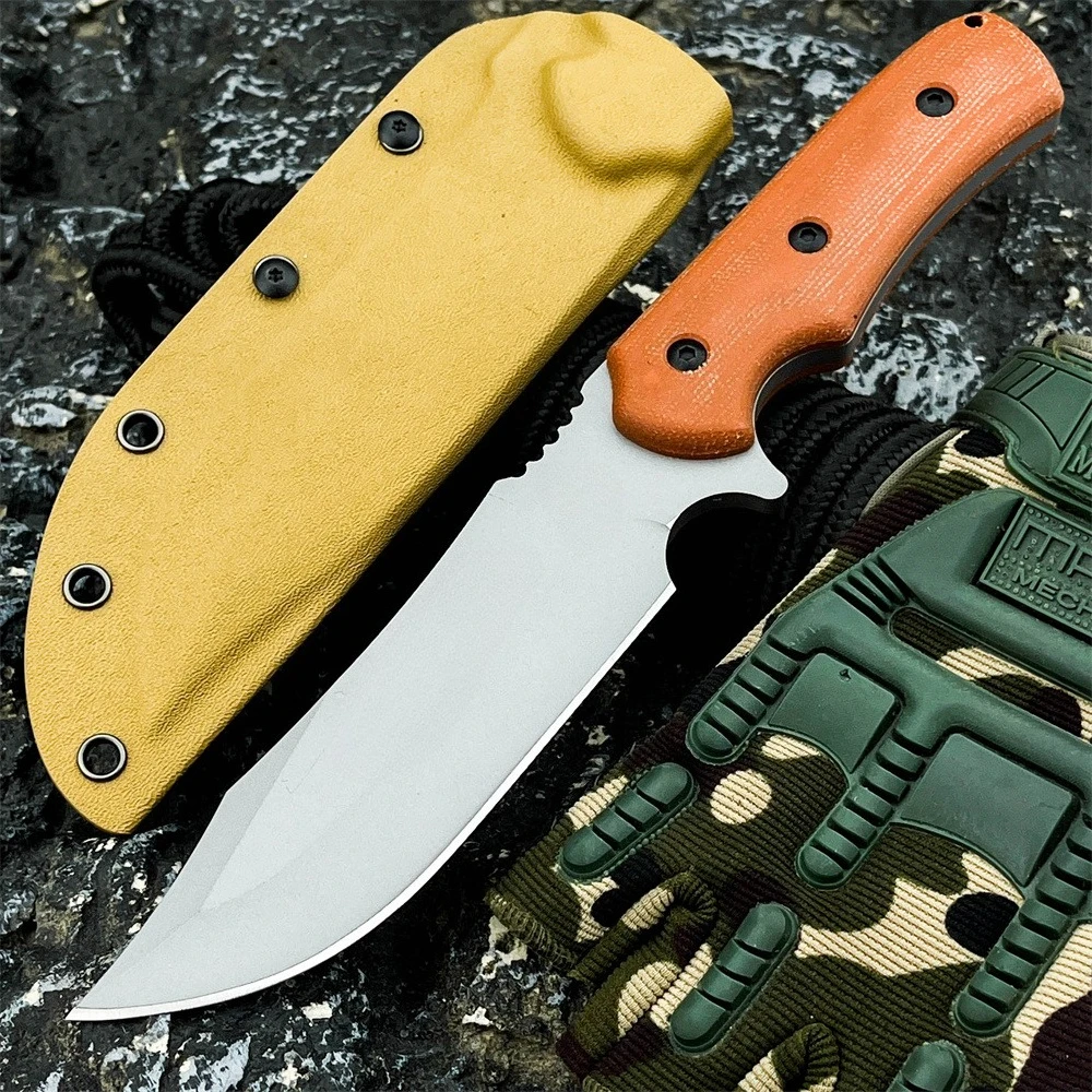 

Full Tang Sharp Survival Fixed Blade Knife Military Survival Straight Knife 8Cr13Mov Blade Micarta Handle Outdoor Camping Tool