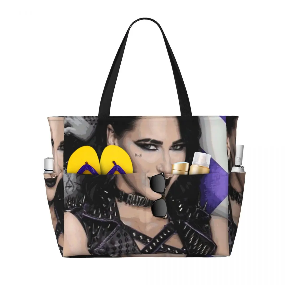

She Is My Mami! Rhea Ripley Bootleg Wrestler Beach Tote Bag Sport Gym Yoga Duffle Large Tote Bag Women Travel Bag Fitness bag