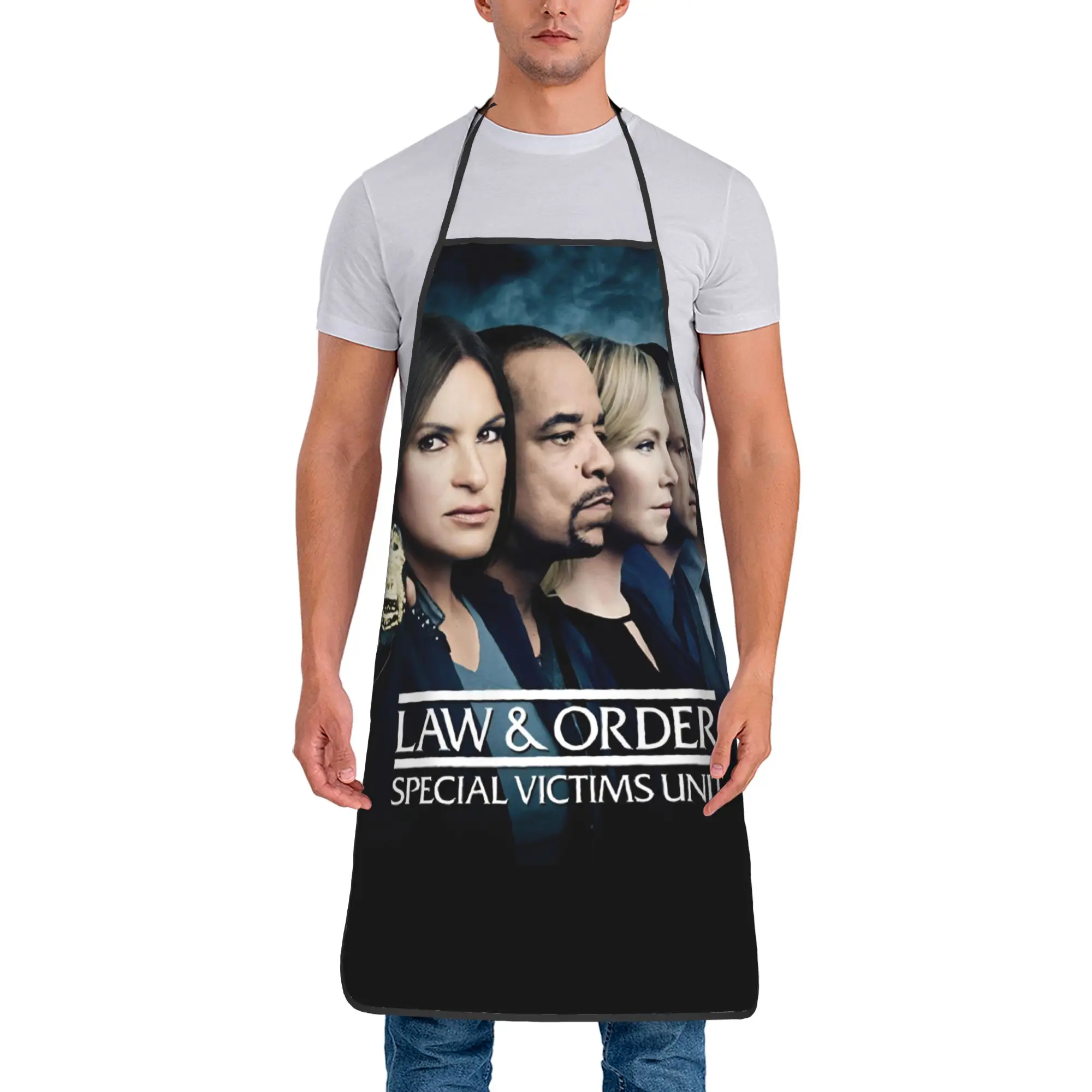 Law Order SVU Apron  Fashion Household Kitchen Accessories Barbecue Barber Aprons without Pocket