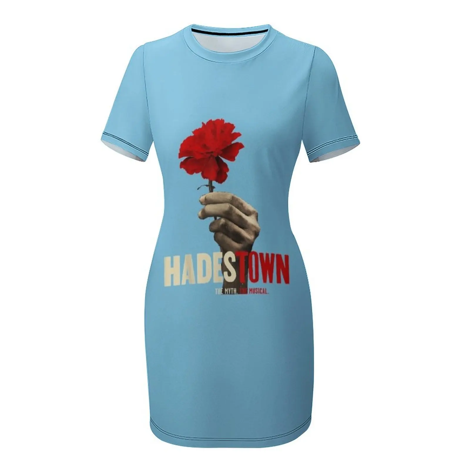 Hadestown - Hadestown Flower-Hadestown De Muzikale Klassieke T-Shirt Jurk Met Korte Mouwen, Losse Damesjurken Voor Prom