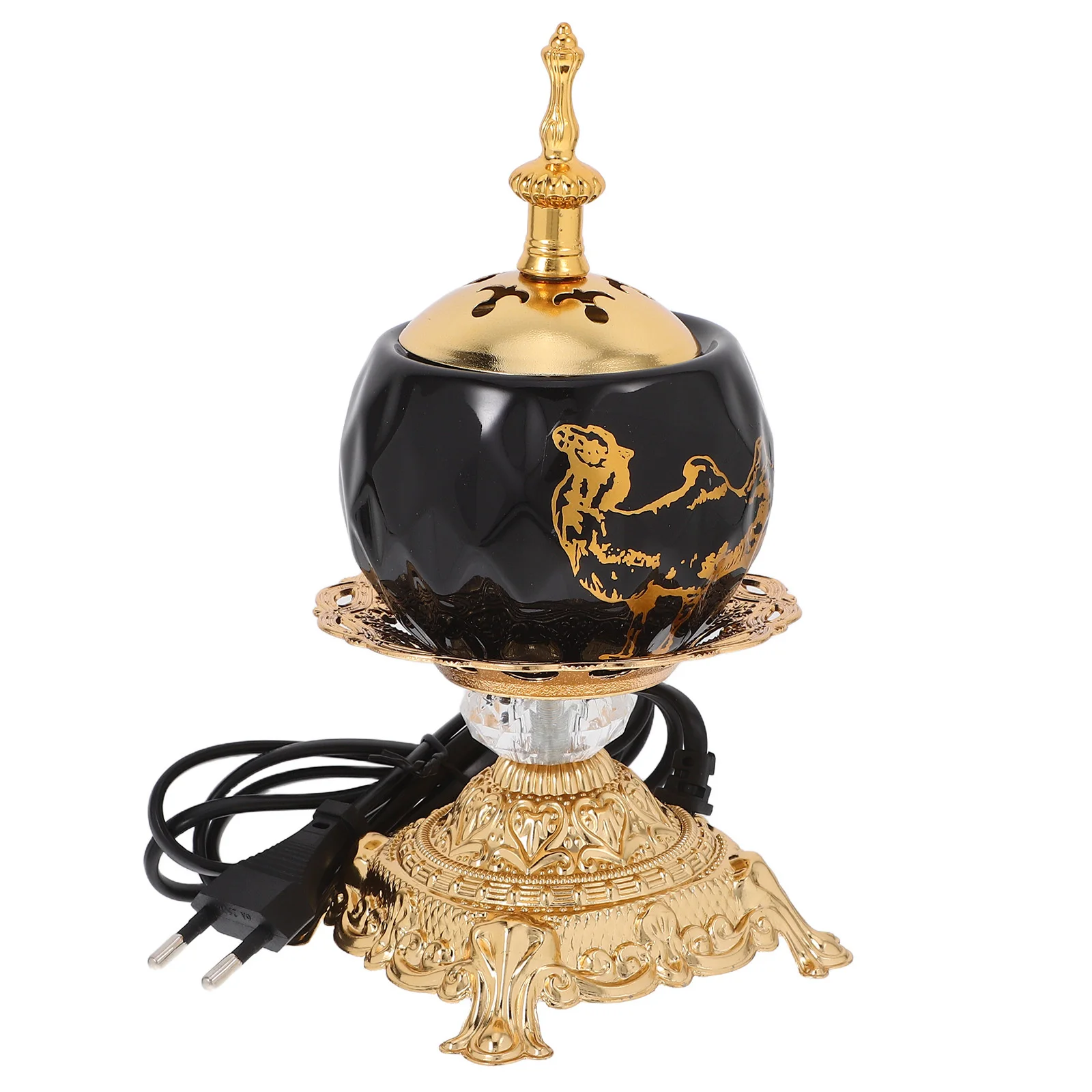 

Ceramic Incense Burner Traditional Middle Eastern Design for Indoor Aromatherapy Sandalwood Burning Safe Stable Sturdy Charcoal